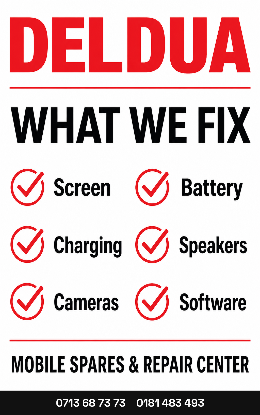 What we fix poster